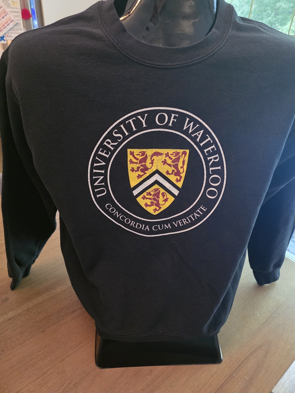 Retro University of Waterloo Crest Crewneck Sweatshirt - Size M

